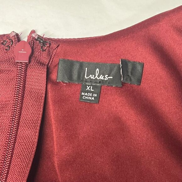 Lulus We Belong Together Burgundy Maxi Dress Size XL New - Picture 14 of 15